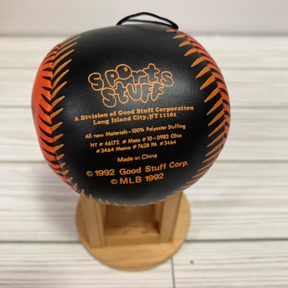 Vintage 1992 Good Stuff Sports Stuff MLB Baltimore Orioles Vinyl Plush Ball - Picture 2 of 5